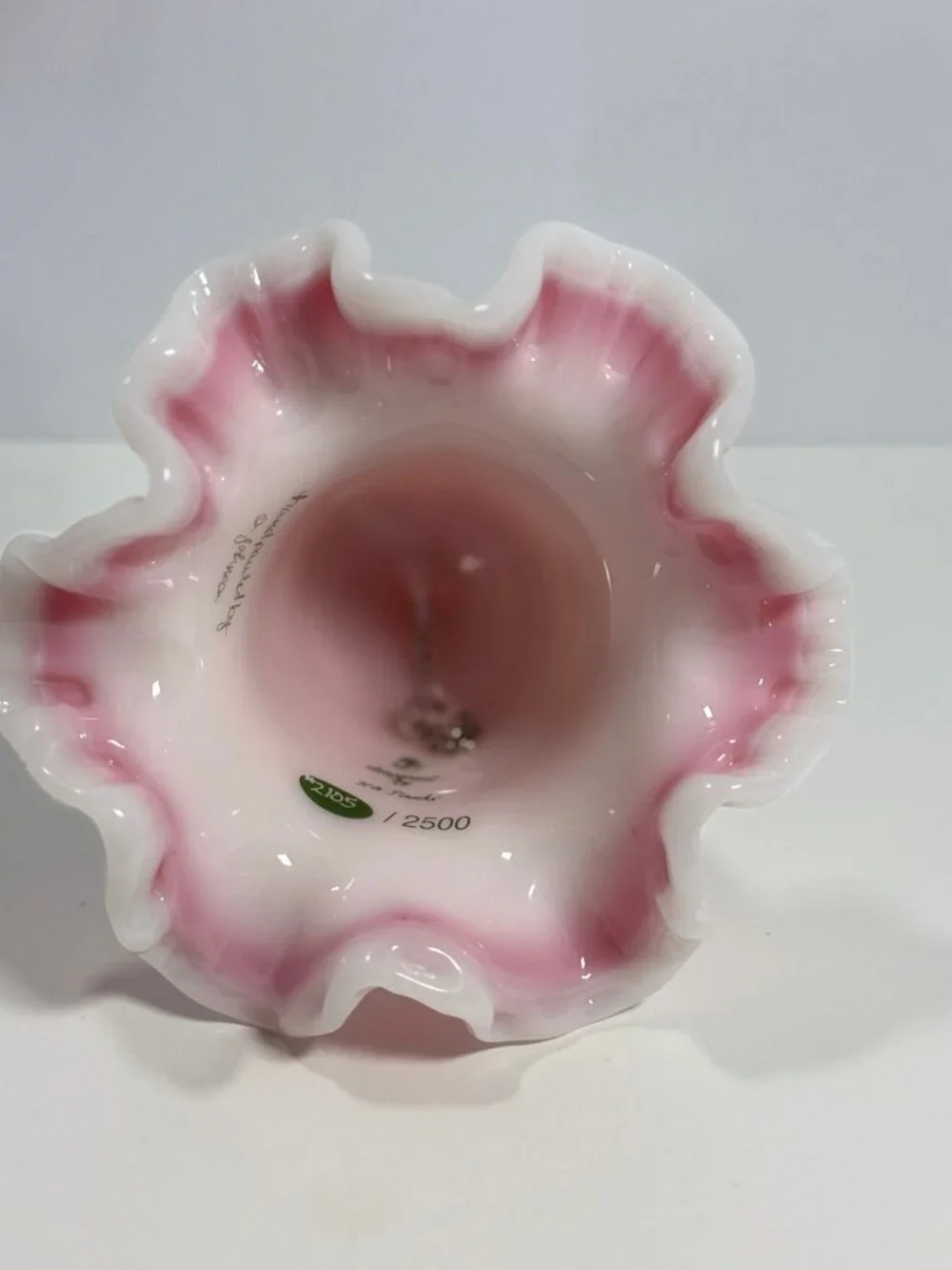Fenton Rosalene Bell, 2105/2500 Limited Edition, Hand Painted Roses, Artist Sign